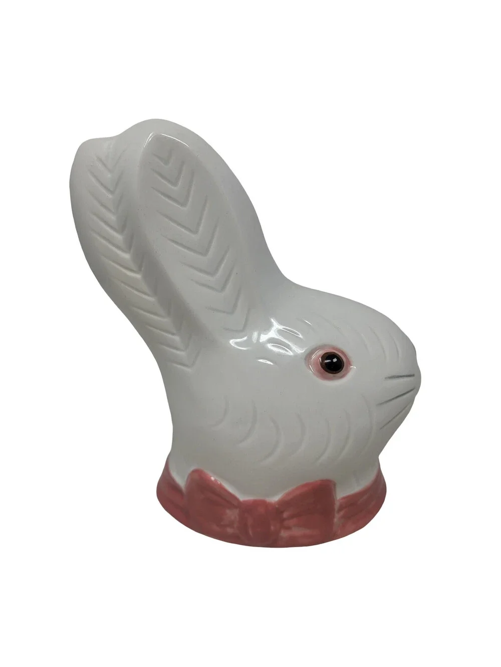 Vtg Metlox Pottery Ceramic Easter Bunny Rabbit Head Cookie Jar Replacement Lid